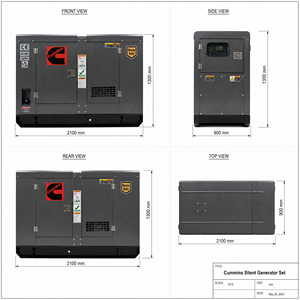Generador Diésel Silencioso de 30Kva 50Kva 60Kva 80Kva 100Kva 200Kva con Motor Perkins Cummins Weichai Yuchai, Certificaciones EAC EPA CE ISO - Product Image 3