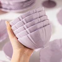 Service de table en céramique Royal Albert à motifs floraux violets, assiettes et bols en porcelaine fine pour la maison, les mariages et les cadeaux