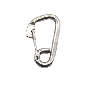 Moschettone di sicurezza in acciaio inossidabile con occhiello pesante semplice gancio a molla a scatto per Jet Ski, Kayak e linee di molo per barche - Product Image 1