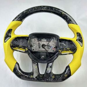 Envío Rápido para Volante Deportivo de Fibra de Carbono con Agarre Rojo y LED para <span class=keywords><strong>Dodge</strong></span> Hellcat Challenger Charger - Product Image 3