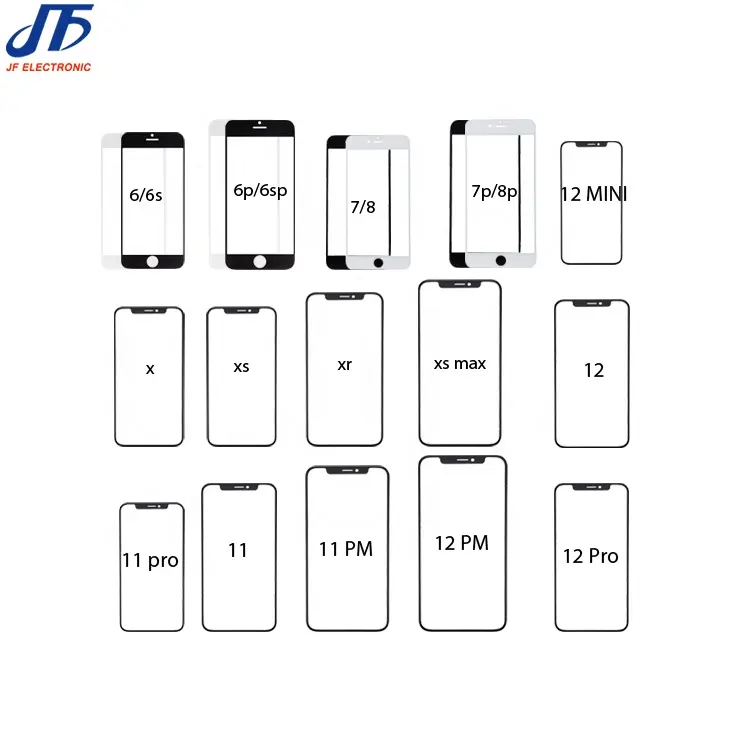 נייד טלפון אבזר קדמי חיצוני זכוכית עבור iphone 6 6s <span class=keywords><strong>7</strong></span> 8 בתוספת X XR XS מקסימום 11 12 פרו מקסימום 12 מיני מגע החלפת פנל