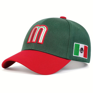 Cappellino da Baseball della Nazionale Messicana con Logo Frontale e Motivo a Lettere, Regolabile, a 6 Pannelli, Sportivo, Unisex, per Tutte le Stagioni, in Tela - Product Image 4