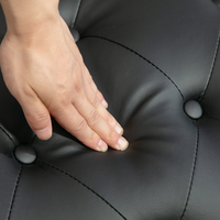 Chaise longue à boutons tuftés violets Chaise confortable au design contemporain pour chambre à coucher Hôtel ou salle à manger