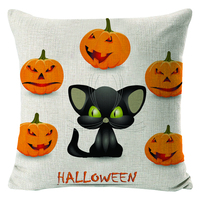 Taies d'oreiller décoratives Halloween Housses de coussin de la Toussaint pour la décoration intérieure Citrouilles et chauves-souris Offre Spéciale livraison directe