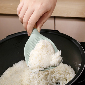 Cuchara de silicona para arroz con mango de madera, utensilio de cocina multiusos antiadherente para cocinar y servir - Product Image 2