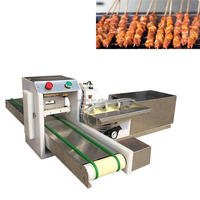 Machine à brochettes de viande entièrement automatique à moteur, machine à brochettes d'agneau, équipement de transformation de la viande pour les restaurants BBQ