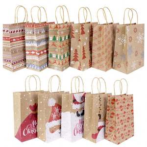 Wholesale Custom Kraft <b>Paper</b> <b>Bags</b> Print Handheld Rope Design Packaging Gift <b>Bags</b> Customizable Logo - Product Image 3