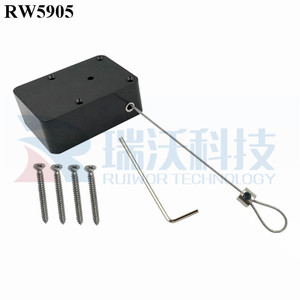 RUIWOR RW5905 مكعبة قابل للسحب سحب الحبل وظيفة التوقف اختياري زائد قابل للتعديل حبل حلقة نهاية بواسطة قفل معدني مفتاح ألين - Product Image 4