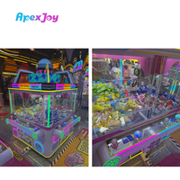 Machine à griffes de luxe à monnayeur pour 8 joueurs, grande machine de jeu d'arcade à 4 faces pour la distribution de cadeaux et de jouets en peluche, pour l'amusement