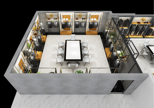 Tienda de ropa para hombre de gama alta, elegantes estantes de exhibición y gabinetes para tienda, perfectamente diseñados para exhibir ropa de hombre - Product Image 6