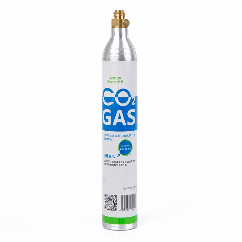 Tragbare 0,6 l nachfüllbare CO2-Aluminium-Gasflasche in Lebensmittel qualität für Sodawasser bereiter mit TPED/ISO/CE-Zertifikat