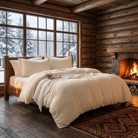 Parure de lit de luxe en mousseline trois pièces pour l'hiver, housse de couette chaude européenne en tissu gaze