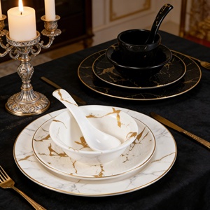 Vajilla de Melamina Moderna de Lujo <span class=keywords><strong>para</strong></span> Catering, Juego de Platos <span class=keywords><strong>para</strong></span> Servir - Product Image 3