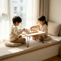 Table pliante portable moderne en bois pour la vente en gros – Bureau d'étude, table à manger, chambre, maternelle, extérieur, fenêtre en baie, lit, bureau
