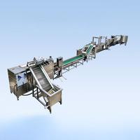 Friteuse automatique pour frites, ligne de pelage de pommes de terre, traitement des légumes, acier inoxydable de qualité alimentaire, haute efficacité