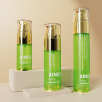 Flacon de soin de la peau sous vide en PP de luxe, couleur Pantone personnalisée, 20 ml, 30 ml, flacon pompe sans air, récipient pour essence avec bouchon de couleur assortie