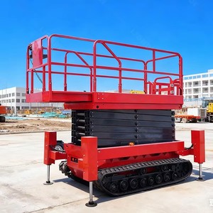 Plateforme élévatrice à ciseaux électrique mobile <span class=keywords><strong>tout</strong></span>-<span class=keywords><strong>terrain</strong></span> 4-12m, plateforme élévatrice à ciseaux sur chenilles pour usage domestique - Product Image 2