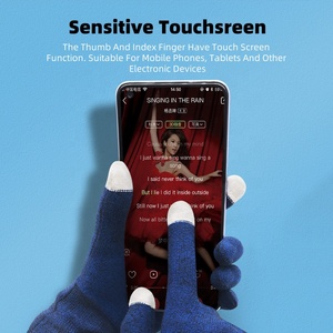 Guanti Touchscreen invernali a doppio strato guanti morbidi comodi termici caldi elasticizzati elasticizzati per giocare in bicicletta - Product Image 4