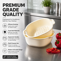 Escurridor de frutas y verduras listo para usar con mango, fácil de limpiar, utensilio de cocina