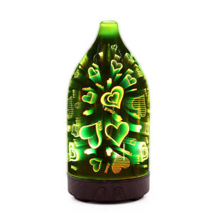 เครื่องกระจายกลิ่นหอมแก้ว 3 มิติ สีเขียว พร้อมไฟ LED และเครื่องเพิ่มความชื้นในอากาศ สำหรับใช้ในบ้านและเชิงพาณิชย์ ความจุ 0.5 ลิตร - Product Image 4