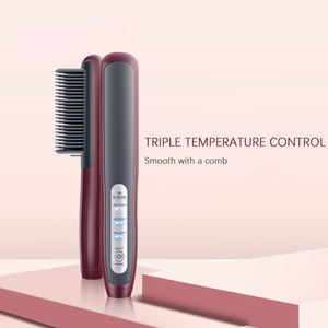 Brosse lissante électrique PTC à chauffage rapide avec boucleur, peigne réglable anti-brûlure à température constante pour usage domestique - Product Image 3