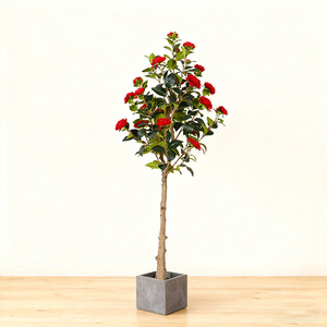 Arbre artificiel de camélia Dream Castle, 100-200 cm, décoration d'intérieur, plante en pot - Product Image 4