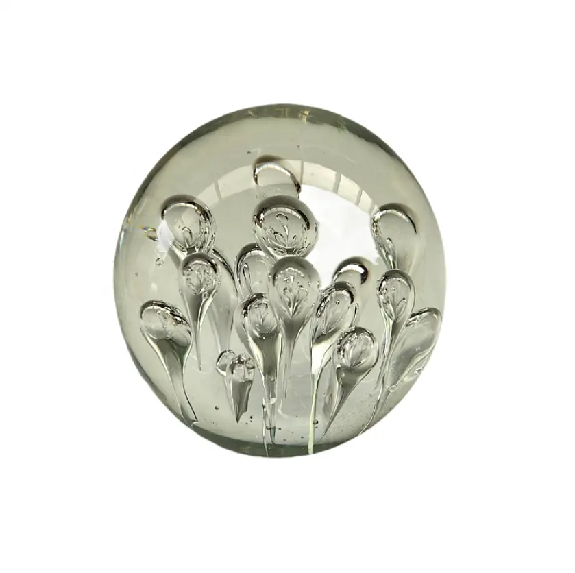 Boule de verre artisanale Vente en gros Décoration intérieure Boule de verre nordique personnalisée colorée Ornement presse-papier soufflé à la main pour fête de mariage