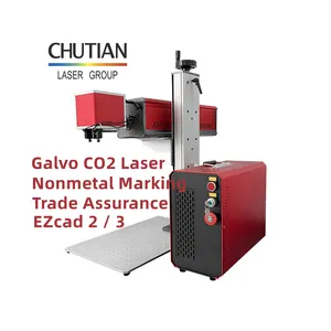 RF 10W 30W 50W 60W 100W Mesin Penanda Laser Galvo Co2 untuk Kayu Tekstil Plastik Bukan Logam