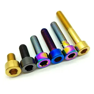 Tornillos de aleación de titanio m3 para motocicleta de bicicleta de alta calidad Perno de titanio M4 M5 M6 M7 M8 M10 precio bajo