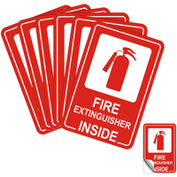 Autocollant en vinyle PVC pour extincteur, étiquette, 6x4 pouces, imperméable, respectueux de l'environnement, personnalisable pour les centres commerciaux