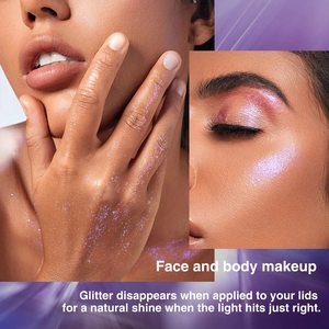 Brillo suelto de etiqueta privada para maquillaje de Ojos de escenario, gel de brillo corporal de lentejuelas brillantes para cabello facial, uñas, maquillaje de brillo de Festival - Product Image 3