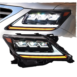 ไฟหน้า LED สำหรับ LX570 รุ่นใหม่ ปี 2007-2015 6000K พร้อมไฟเลี้ยวแบบไดนามิก เลนส์โปรเจคเตอร์ อุปกรณ์ตกแต่งรถยนต์ ไฟหน้า LX570 สำหรับ L รุ่นใหม่ - Product Image 3