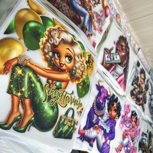 Thời Trang Mới Sắt Nhiệt Báo Chí Logo Sticker In Ấn Cô Gái Thiết Kế Dtf In Chuyển Giao In Ấn Truyền Nhiệt Công Nghệ Pet Có Thể Giặt - Product Image 2