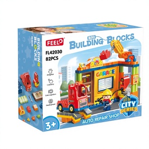 FEELO FL42030 Atelier de réparation automobile, ensemble de blocs de construction MOC de 82 pièces, jouet modèle pour enfants de 5 à 7 ans, éducation, plastique ABS - Product Image 6