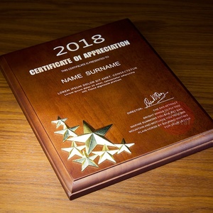 Plaque de récompense personnalisée en <span class=keywords><strong>MDF</strong></span> vierge pour souvenirs et certificats d'autorisation - Product Image 2