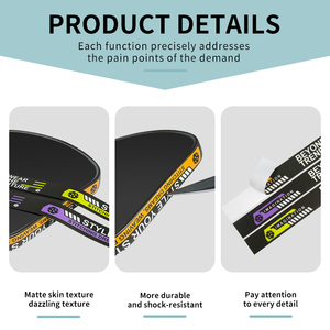 Cinta Protectora para Raqueta de Pickleball con Degradado Moderno, TPU <span class=keywords><strong>El</strong></span>ástico, Ajuste Suave, Difícil de Desmontar, Protector de Marco - Product Image 4