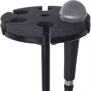 Support de microphone filaire cardioïde OEM Pro avec 6 pinces pour micro et bonnette anti-vent en mousse, support de barre métallique - Product Image 1