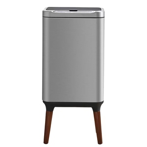 Stainless 25L Motion Detected Can Garbage Bin For The Bathroom Smart Auto Dustbin Black Garbage Can Trash smart waste bins