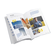 Brochure A5 à couverture souple, impression personnalisée de brochures en feuille d'or de couleur