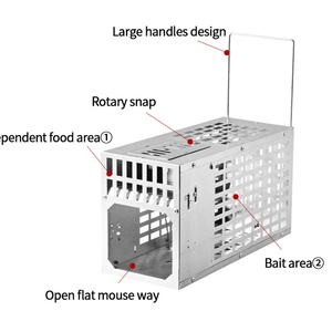 Trampa para Roedores de Metal Resistente, Reutilizable, con Mecanismo de Bloqueo Automático y Control de Sensibilidad para Uso en Interiores del Hogar - Product Image 4