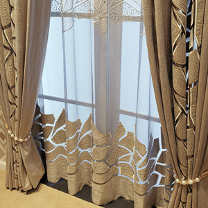 Elegante floreale ricamato pieghettato tende di alta qualità tessuto oscurante per soggiorno camera da letto uso Hotel ufficio - Product Image 1