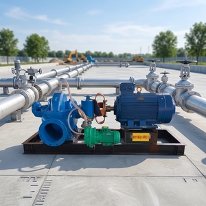 Pompe industrielle horizontale à corps divisé pour la circulation de l'eau chimique et le drainage des stations d'épuration, série HS, haute efficacité - Product Image 1
