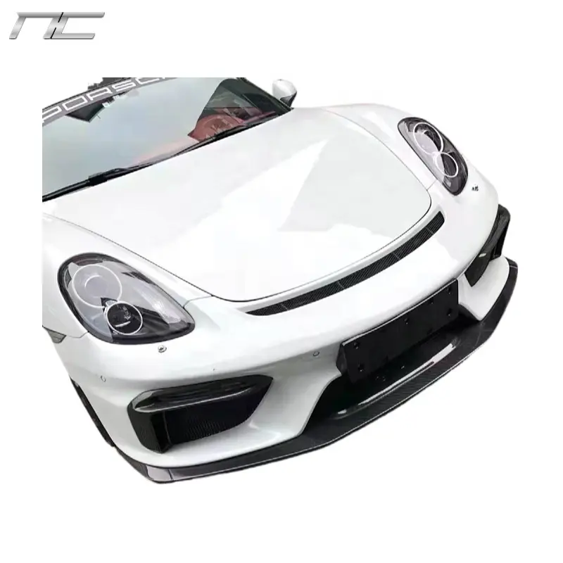 Neuestes neues Design Pur Kohle faser material GT4 Style Bodykit Front stoßstange Heck diffusor Für 2012-2016 Cayman Boxster 981