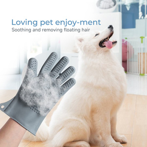 Gant de toilettage pour animaux de compagnie 2-en-1 en silicone, résistant à la chaleur, sans BPA, qualité alimentaire, compatible lave-vaisselle et micro-ondes, style personnalisé - Product Image 2