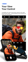 Gafas de Sol Deportivas Inteligentes OEM V7 con Video 1080P, Resistentes al Agua IPX-5, Control Táctil, Asistente de IA, Reproductor de Música, Función de Contestar Llamadas, Gafas para Ciclismo