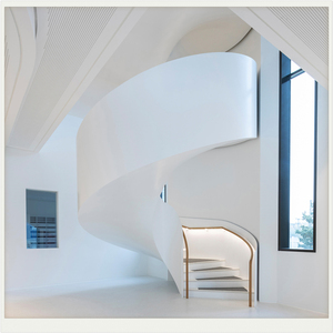 Escalera Interior Moderna <span class=keywords><strong>de</strong></span> Lujo Prima, Curva, con Peldaños <span class=keywords><strong>de</strong></span> <span class=keywords><strong>Madera</strong></span>, Barandillas <span class=keywords><strong>de</strong></span> Vidrio, Estilo Americano, <span class=keywords><strong>Escaleras</strong></span> <span class=keywords><strong>de</strong></span> <span class=keywords><strong>Madera</strong></span> Maciza - Product Image 5