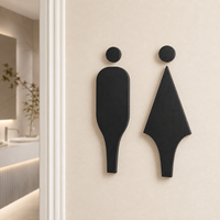 Panneaux de Salle de Bain Muraux Personnalisés Unisexe SIST – Signalétique Braille pour Toilettes, Hommes, Femmes, Lavabos