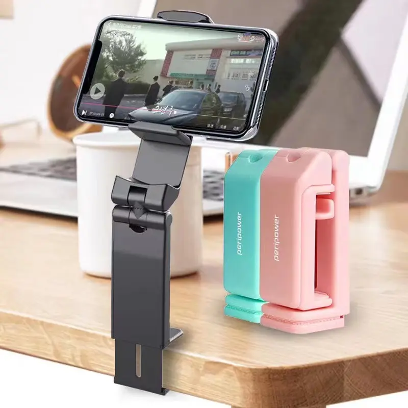 Hot Sale Adjustable Desktop Gym Kitchen Mobile Phone Holders Handsfree Airplane Foldable Phone Holder Hook