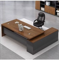Bureau de direction moderne, table de travail individuelle pour manager, bureau en bois pour la salle de bureau
