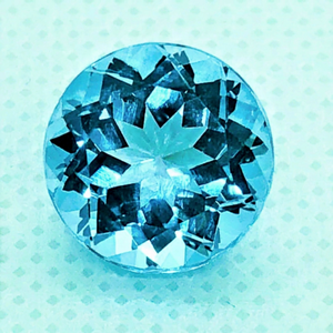 Topacio Azul Cielo Natural de Corte Brillante de 17 mm, Certificado IGI, Precio de Fábrica al por Mayor, Gema Suelta Facetada de Alta Calidad, Minas Gerais - Product Image 1